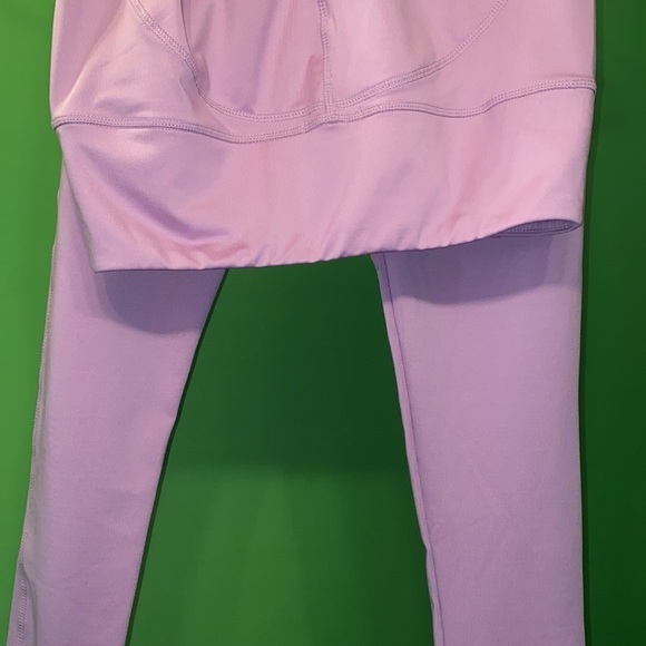 Forever 21 womens purple leggings size large like new fitted mesh inserts - Picture 8 of 8